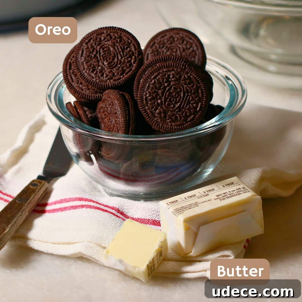 Decadent French Silk Pie Recipe: Smooth Chocolate Silk Pie 7 The ingredients for the Oreo crust
