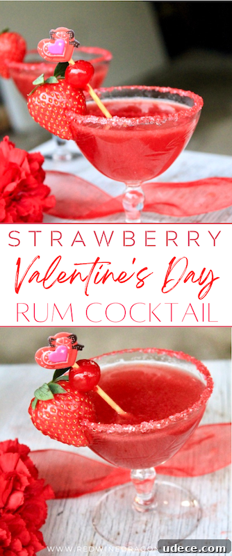 Sparkling Strawberry Satin Kiss: Valentine's Day Rum Cocktail 2 valentine's day rum cocktail