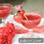 Sparkling Strawberry Satin Kiss: Valentine's Day Rum Cocktail 15 valentine's rum drink with strawberry