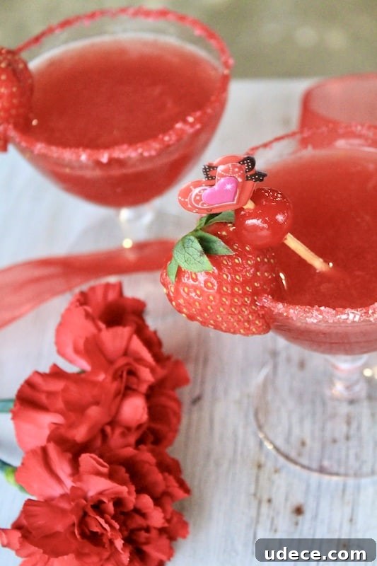 Sparkling Strawberry Satin Kiss: Valentine's Day Rum Cocktail 3 valentine's day rum cocktail