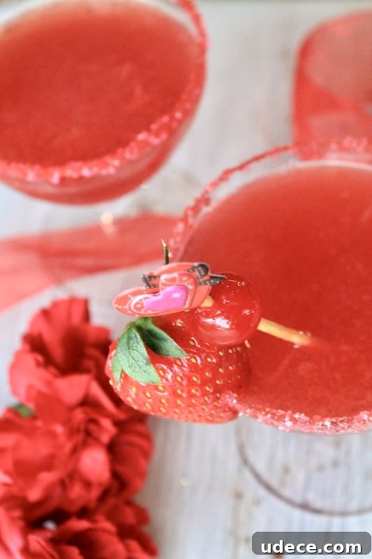 Sparkling Strawberry Satin Kiss: Valentine's Day Rum Cocktail 4 valentine's day rum drink