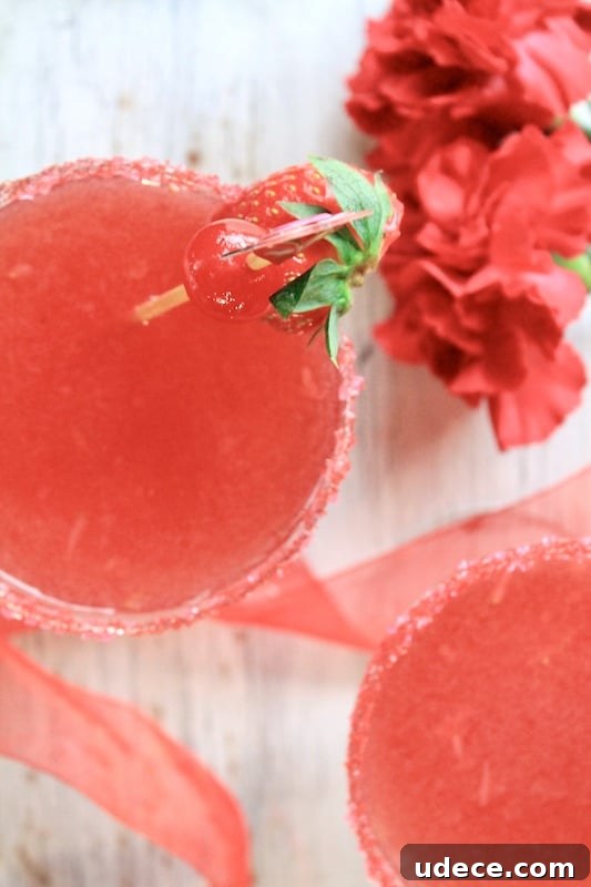 Sparkling Strawberry Satin Kiss: Valentine's Day Rum Cocktail 5 valentine's day rum drink