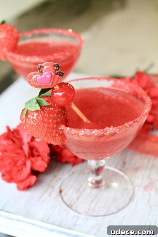 Sparkling Strawberry Satin Kiss: Valentine's Day Rum Cocktail 6 valentine's day rum cocktail