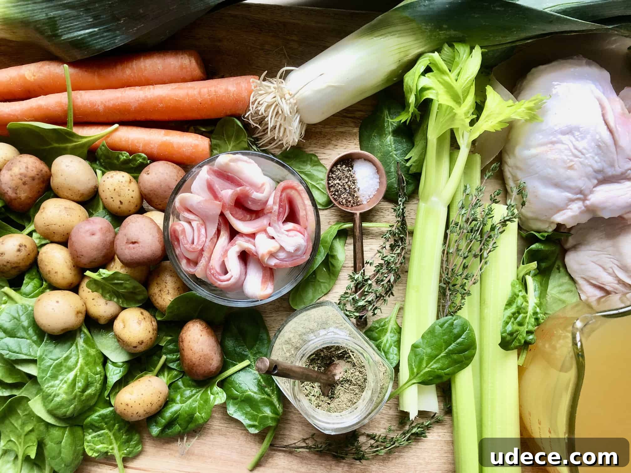 slow-cooker chicken soup with bacon & potatoes