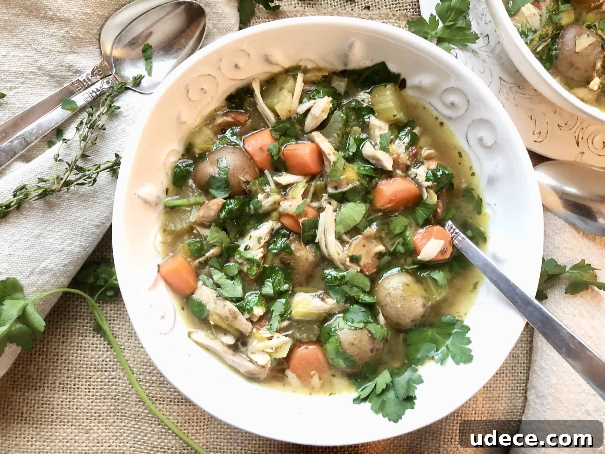 Slow-Cooker Chicken Soup With Bacon & Potatoes