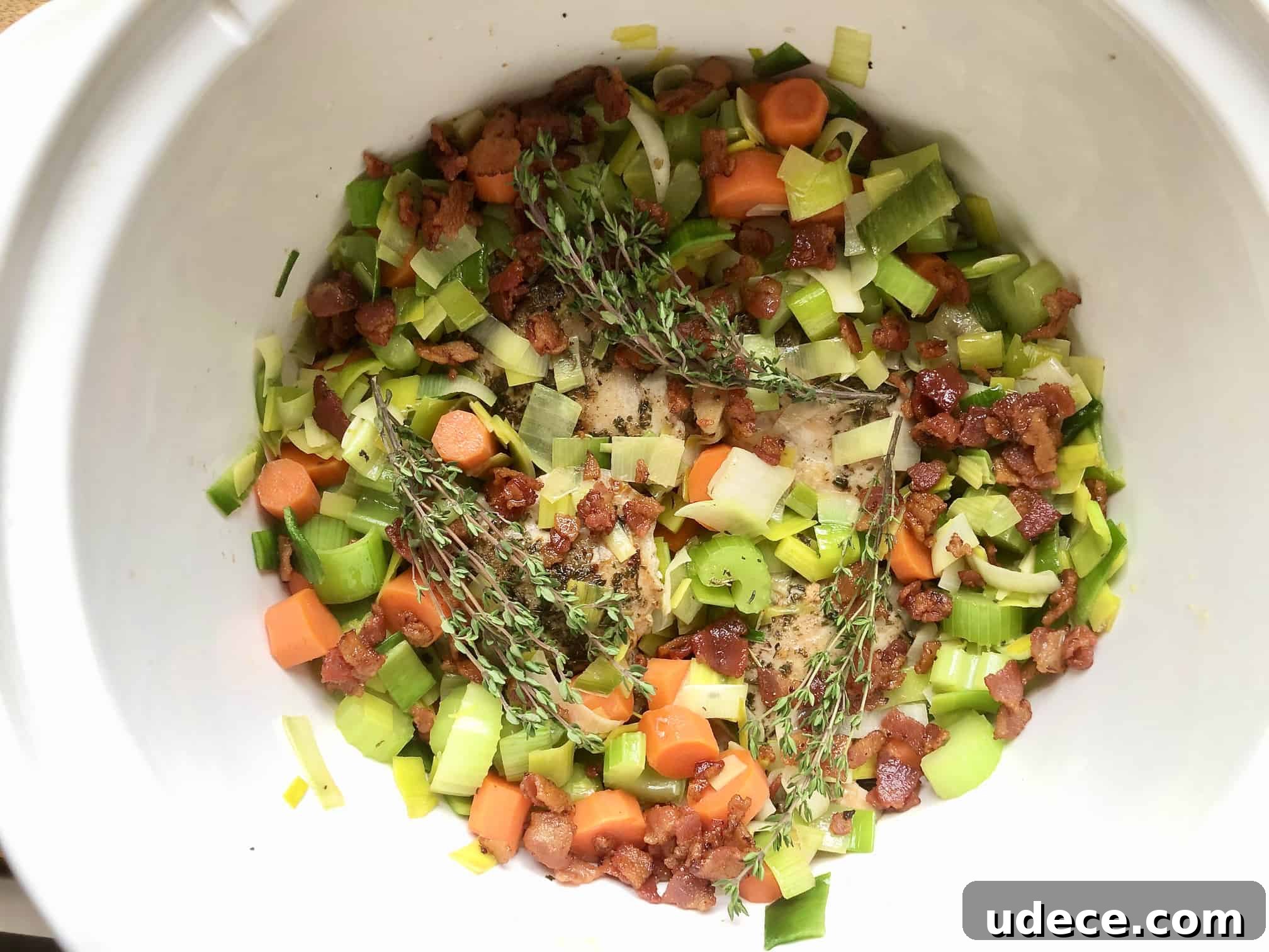 slow-cooker chicken soup with bacon & potatoes