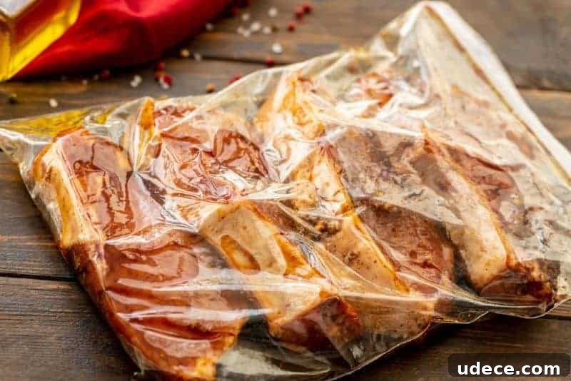 Savory Pork Chop Marinade for Juicy Grilled Chops 3 Pork chops in marinade