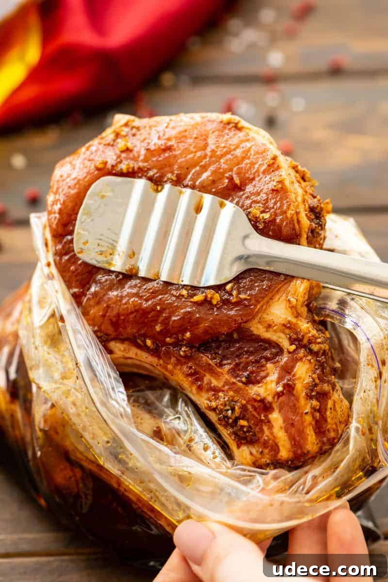 Savory Pork Chop Marinade for Juicy Grilled Chops 4 Pork Chop in Marinade