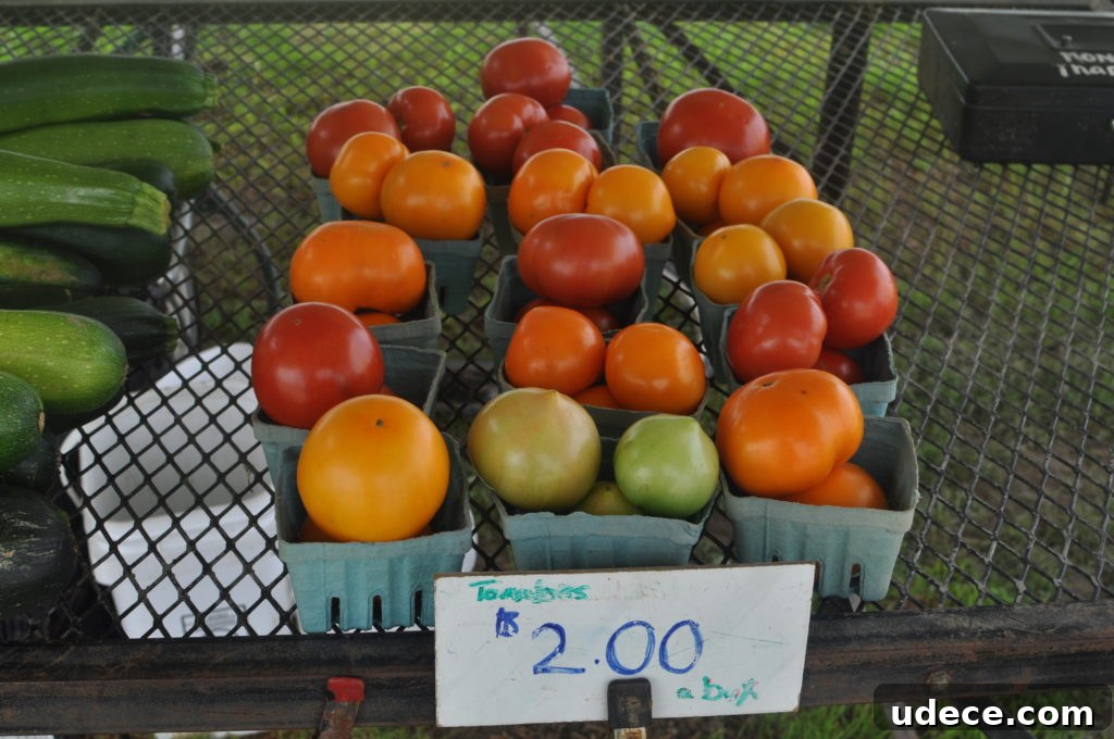 Tomatoes at Amish farmstand
