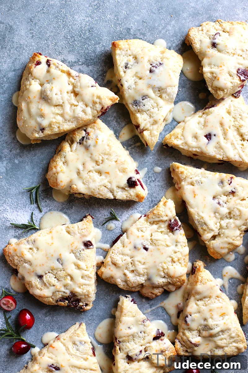 Cranberry Orange Cream Scones