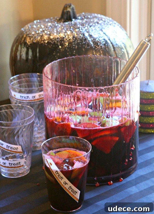 Adult Halloween Party - Sangria with Dripping Fake Blood