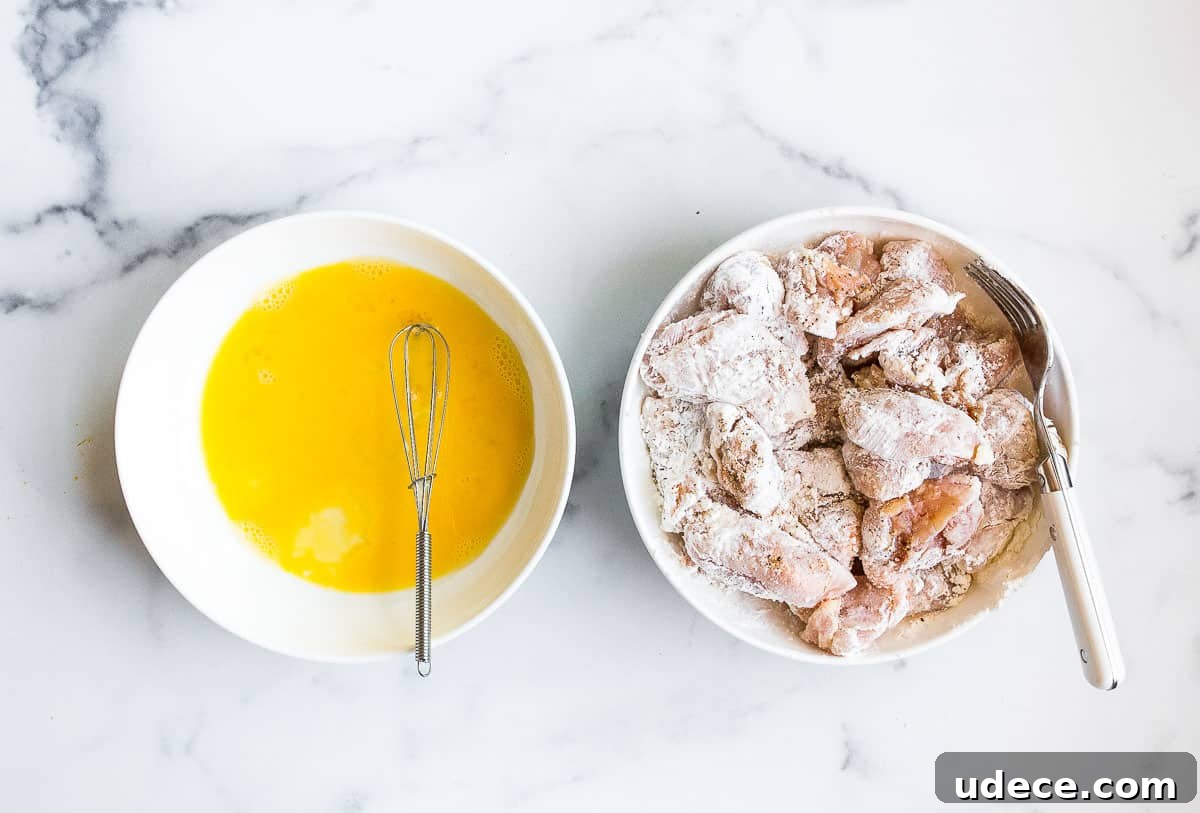chicken thighs in cornstarch