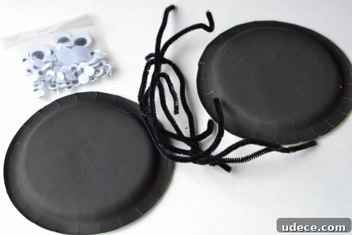 Cute Paper Plate Spider Craft for Kids — Step-by-Step Guide 3 materials for paper plate spider