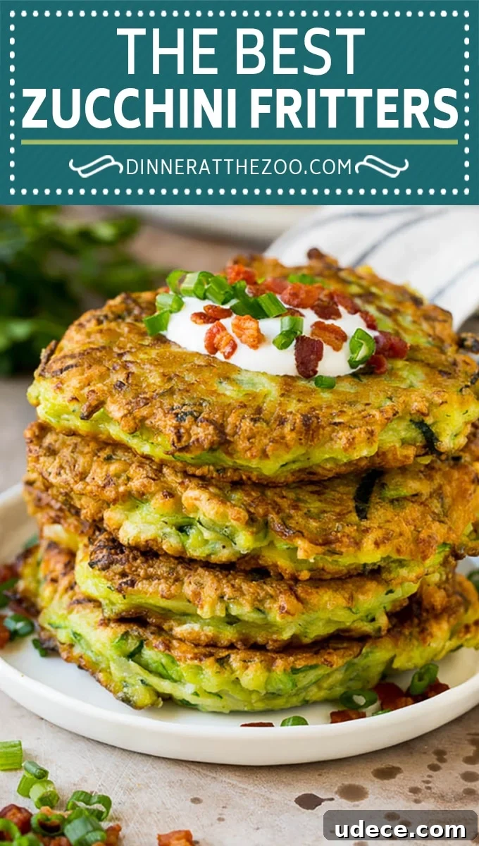 These zucchini fritters are crispy patties filled with shredded squash and flavored with garlic and herbs. These zucchini fritters are crispy patties filled with shredded squash and flavored with garlic and herbs.