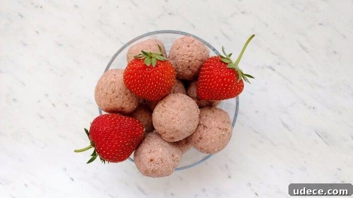 Strawberry Shortcake Energy Bites: No-Bake Protein Snack Recipe 3 strawberry shortcake energy bites recipe