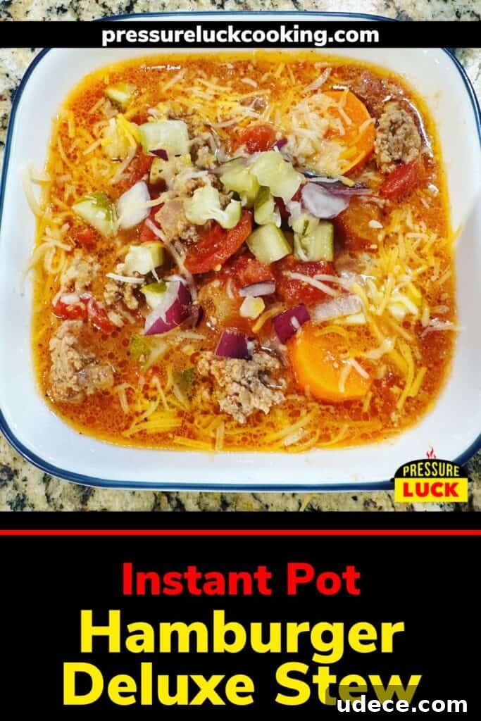Instant Pot Deluxe Hamburger Stew Recipe in 30 Minutes 2 Hamburger Deluxe Stew