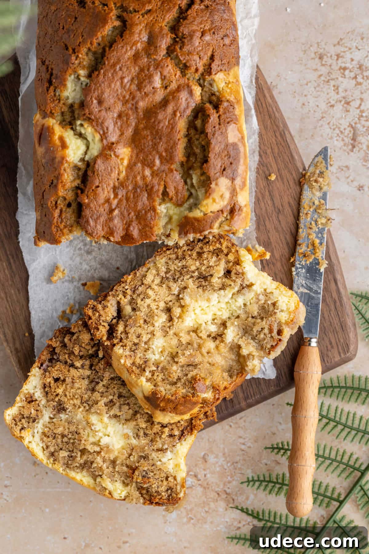 Sliced Cream Cheese Banana Bread