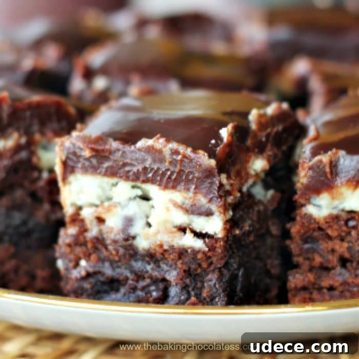 Cookie Dough Brownies on a plate