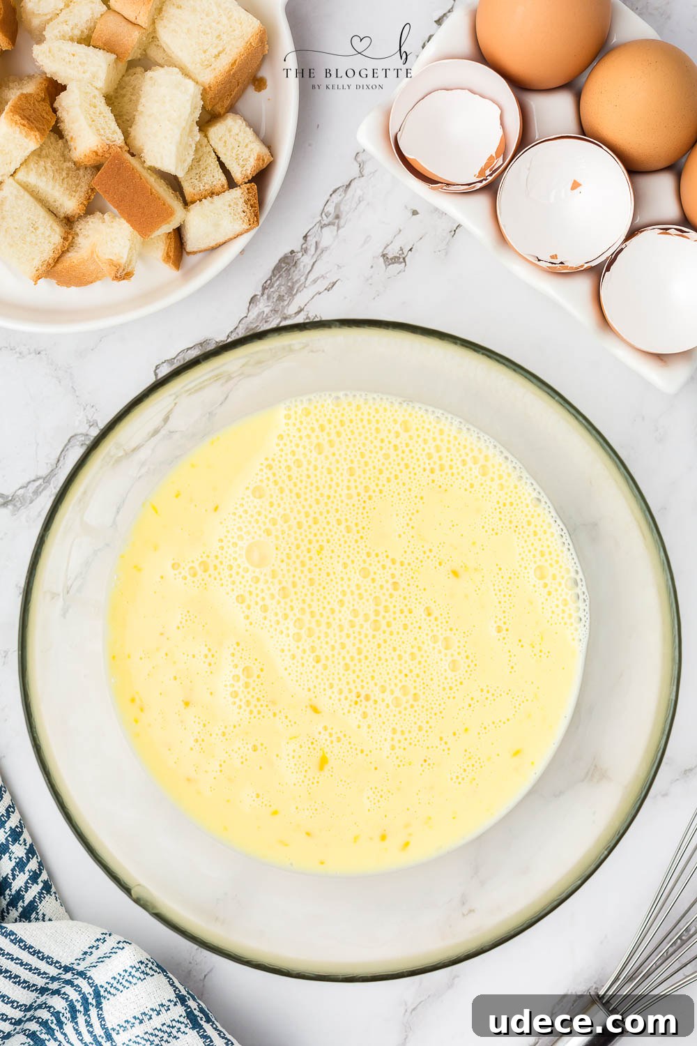 Creamy Pineapple Casserole with Crunchy Topping Recipe 6 Egg mixture
