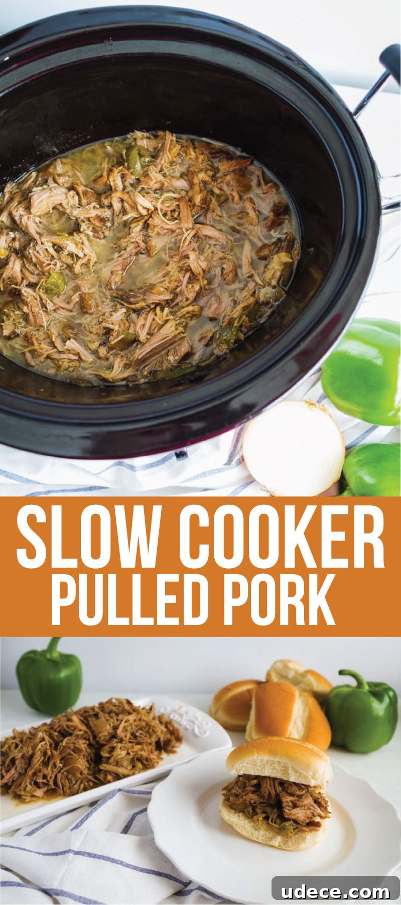 Savory Slow-Cooker Pulled Pork Recipe for Tender, Juicy Meat 2 Food: Slow Cooker Pulled Pork - make this super easy dinner recipe and use it in a variety of ways! One of our favorites is on rolls with cream cheese. From www.thirtyhandmadedays.com