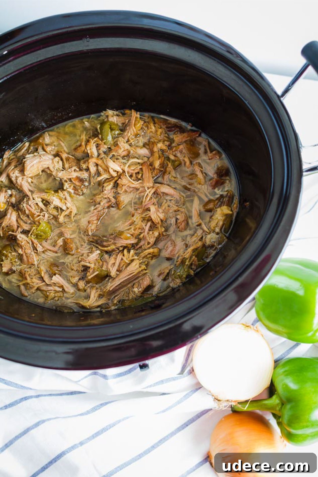 Savory Slow-Cooker Pulled Pork Recipe for Tender, Juicy Meat 4 Food: Slow Cooker Pulled Pork - make this super easy dinner recipe and use it in a variety of ways! Step1- putting everything in the crockpot.