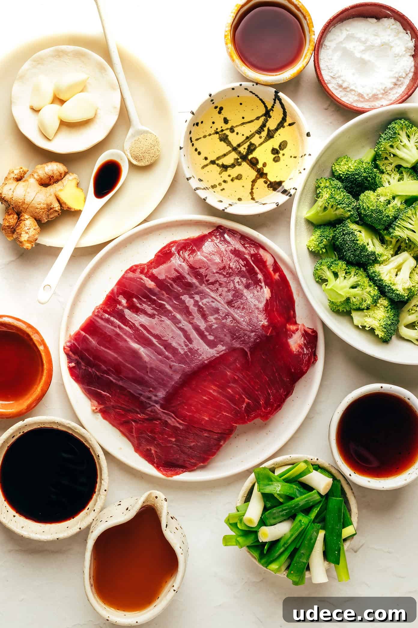 This easy beef and broccoli stir-fry features tender steak, crisp broccoli, and a bold, garlicky sauce — all ready in just 30 minutes. beef and broccoli ingredients