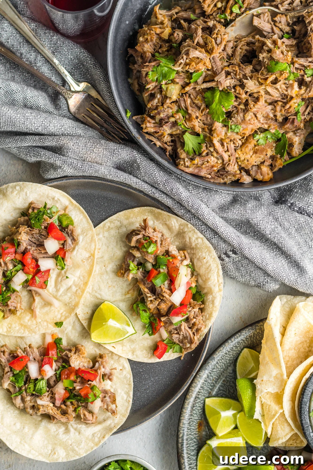 Juicy Instant Pot Pork Roast with Garlic and Herbs 2 Instant Pot Pork Roast tacos