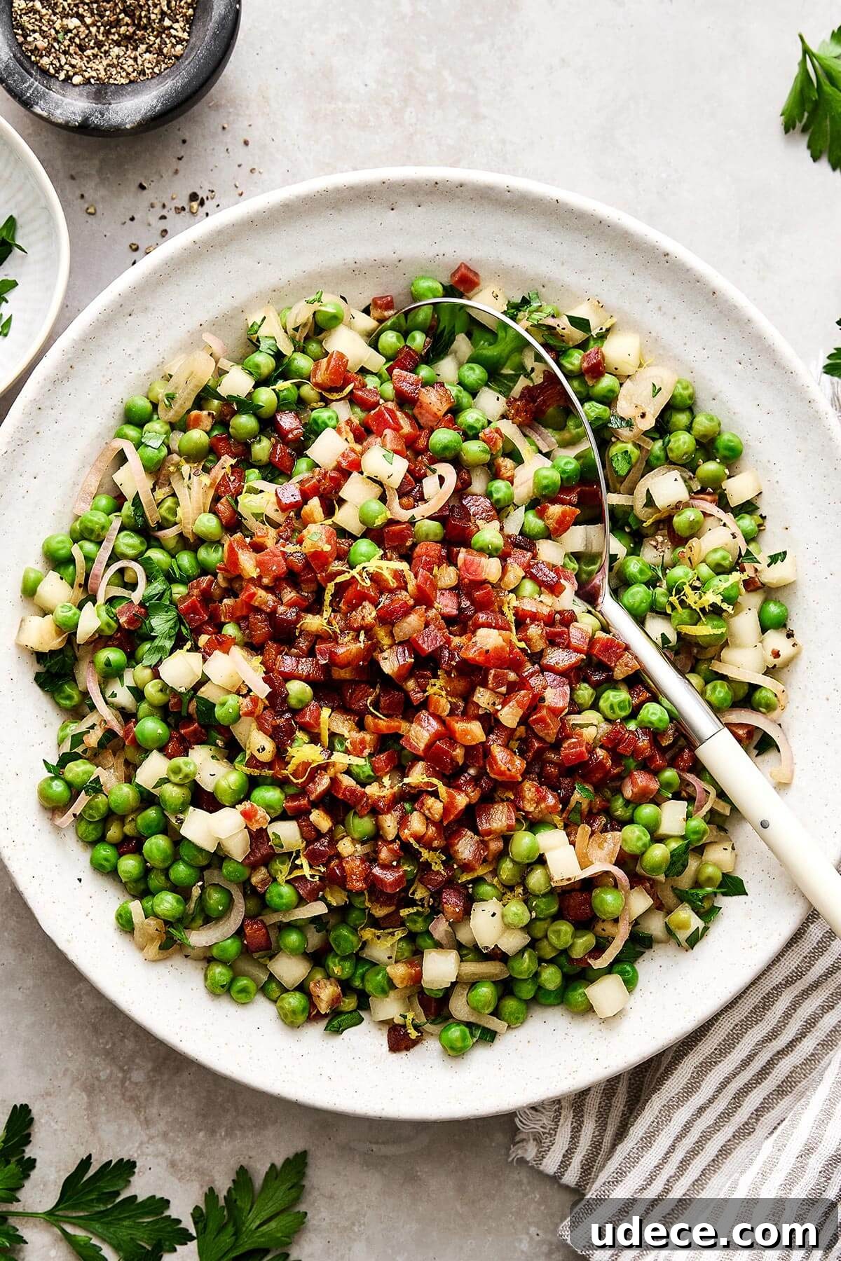 Thanksgiving peas side dish.