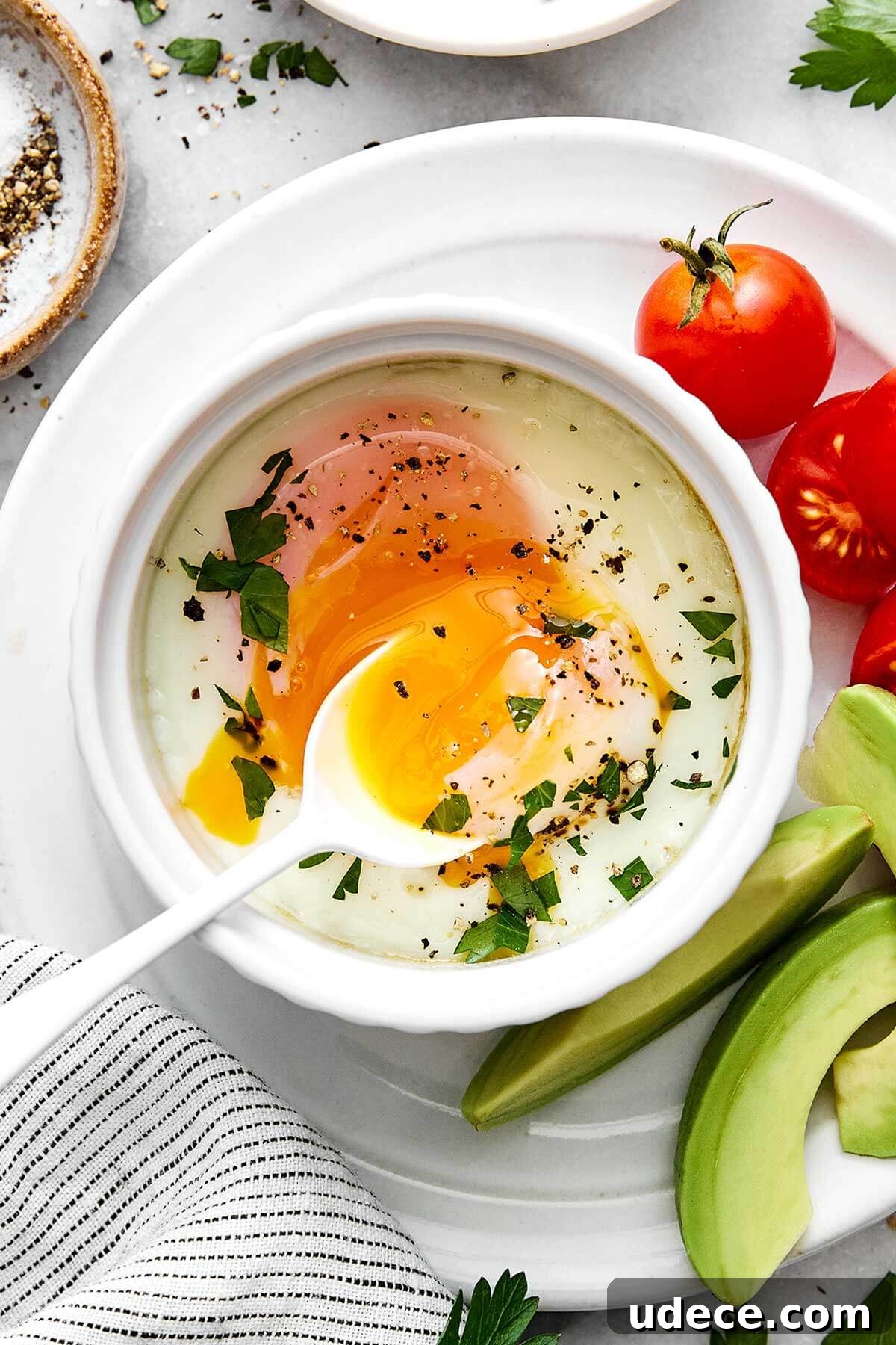 Baked egg in a ramekin.
