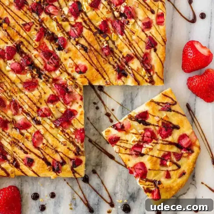 Focaccia with strawberries and feta