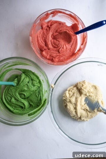 food coloring added to batter