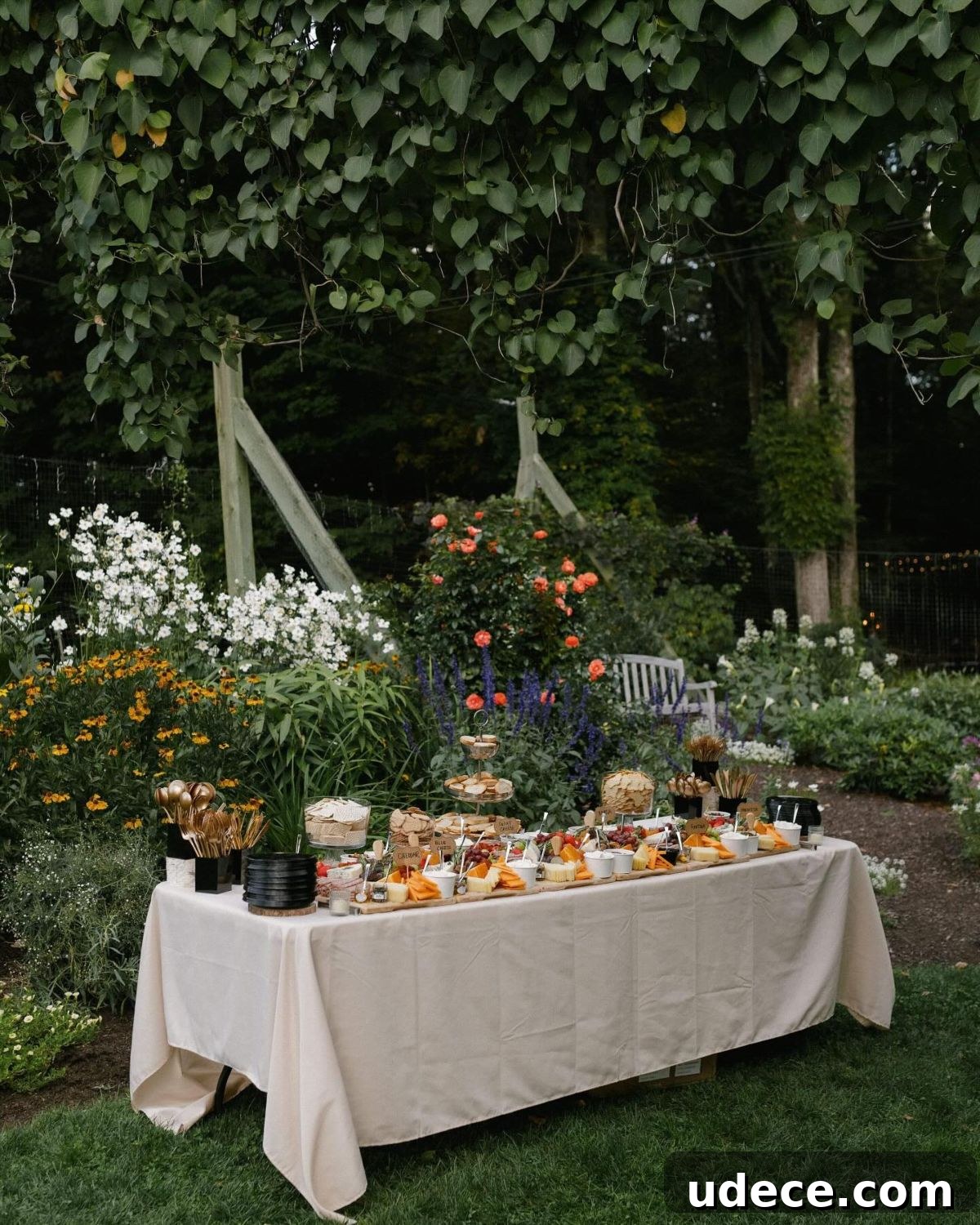 23 Whimsical Garden Wedding Ideas for a Magical Outdoor Celebration 10 8. Garden Hors D’oeuvres Station