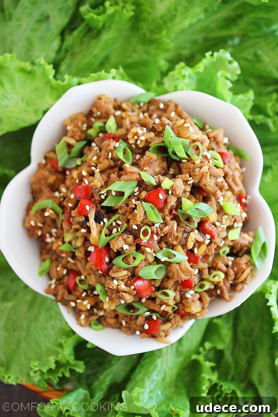 Slow Cooker Asian Chicken Lettuce Wraps