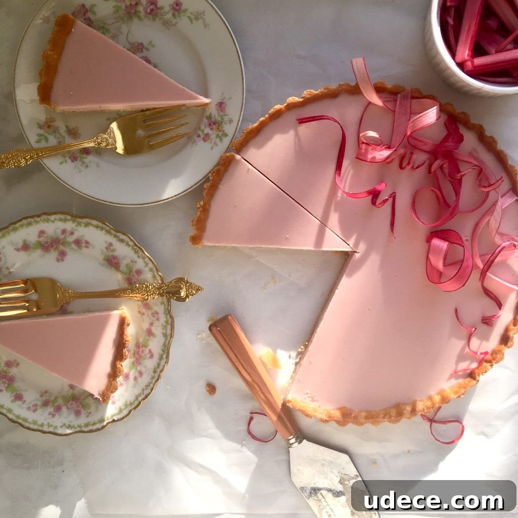 Rhubarb Panna Cotta Tart Recipe: Tangy Creamy Dessert 4 rhubarb panna cotta tart.