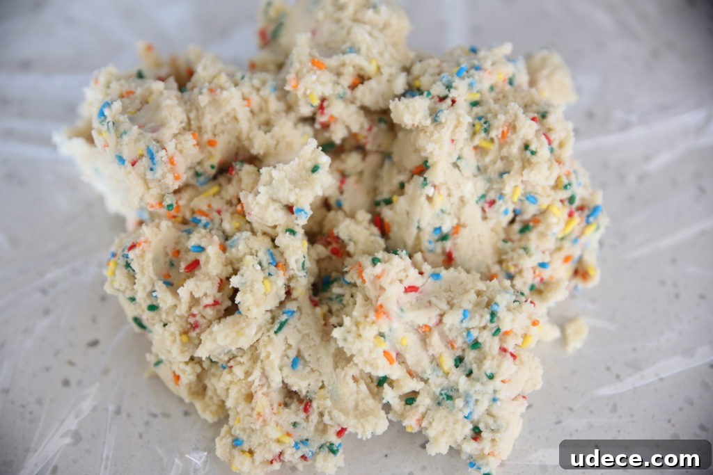 Homemade Funfetti Sugar Cookies: From Scratch Recipe 3 Funfetti cookie dough close-up