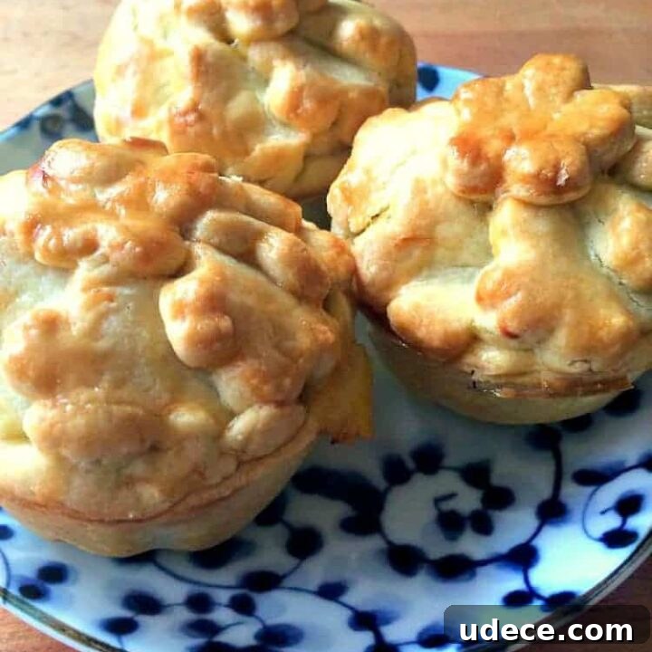 Easy Mini Chicken Pot Pies. Delicious little pies with crisp pastry. Freezer friendly and great for parties too!