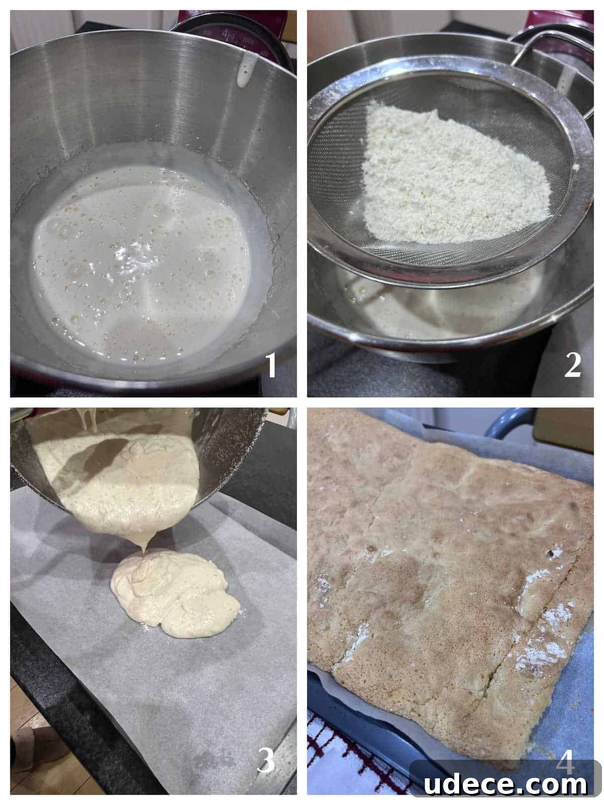 Image showing the steps to making a swiss roll