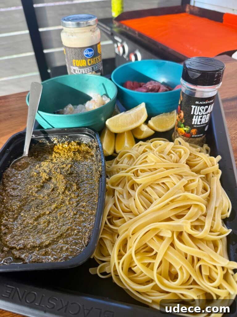 ingredients on a tray