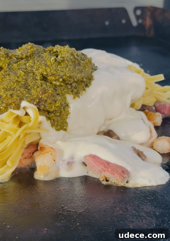 Blackstone Lemon Pesto Surf and Turf Alfredo