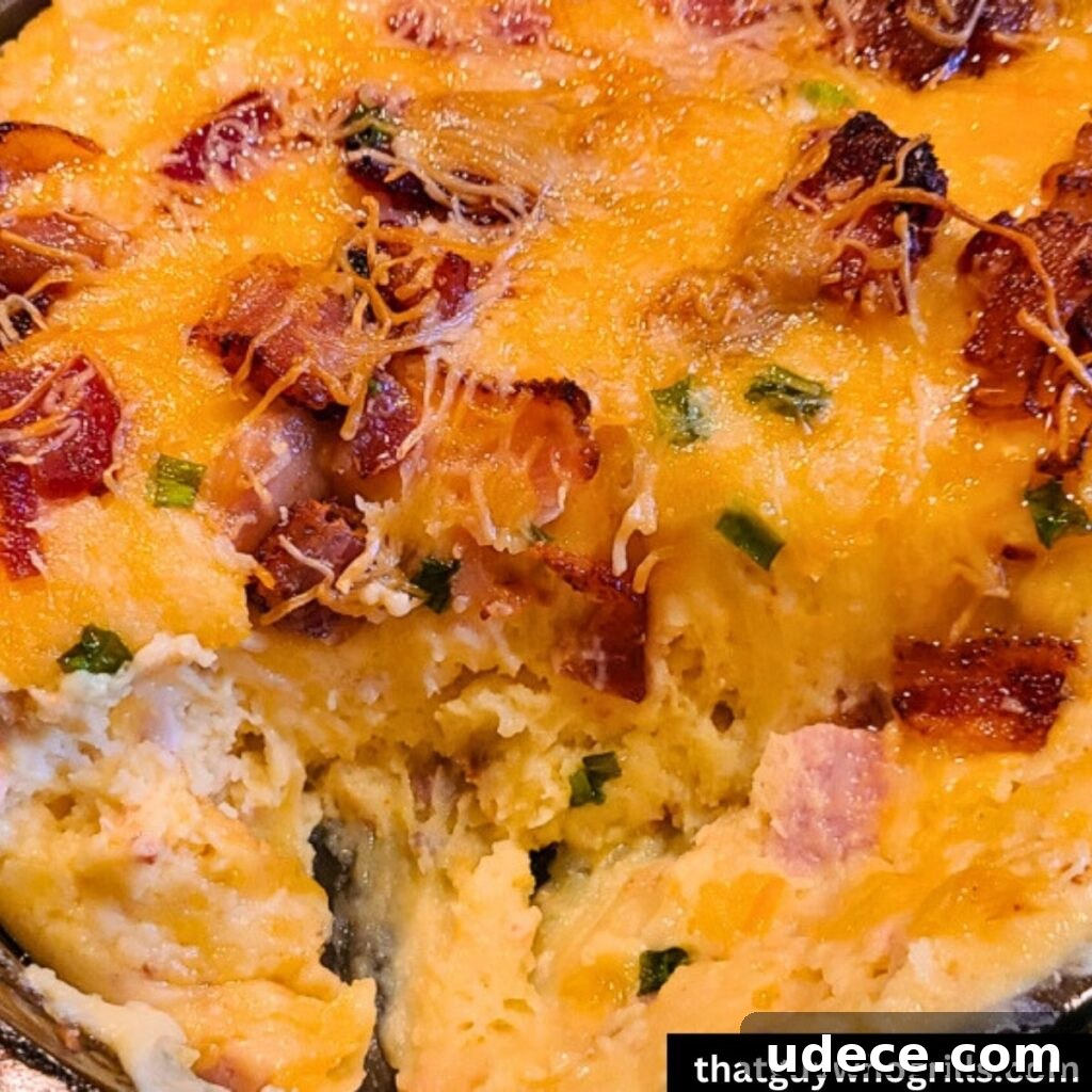 Smoked Cheesy Loaded Potatoes Recipe for Camping or BBQ 7 Smoked Cheesy Loaded Potatoes Recipe served out of pyrex dish