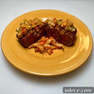 Grilled Stuffed Filet Mignon on a Weber Kettle Grill 9 filet mignon on yellow plate