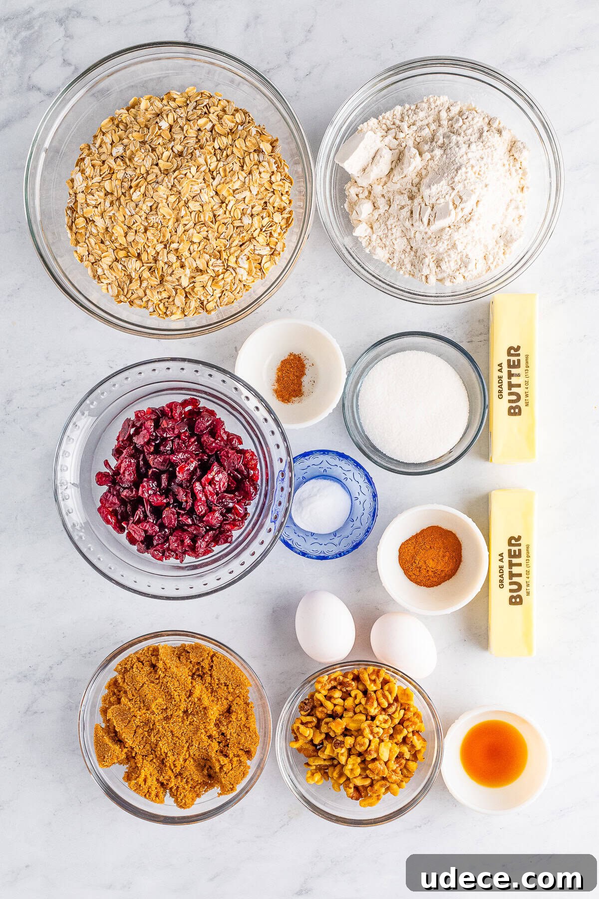 Chewy Cranberry Oatmeal Cookies with Walnuts — Soft, Tangy Bites 4 ingredients needed to make Cranberry Oatmeal Cookies