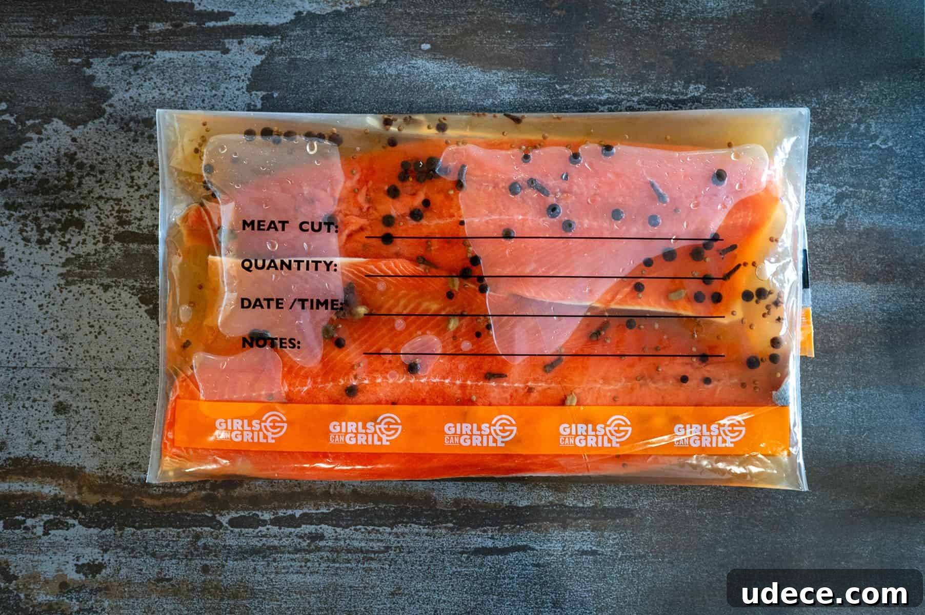 Smoked Salmon Pastrami Recipe: How to Make and Serve It 4 Salmon curing in pastrami brine.