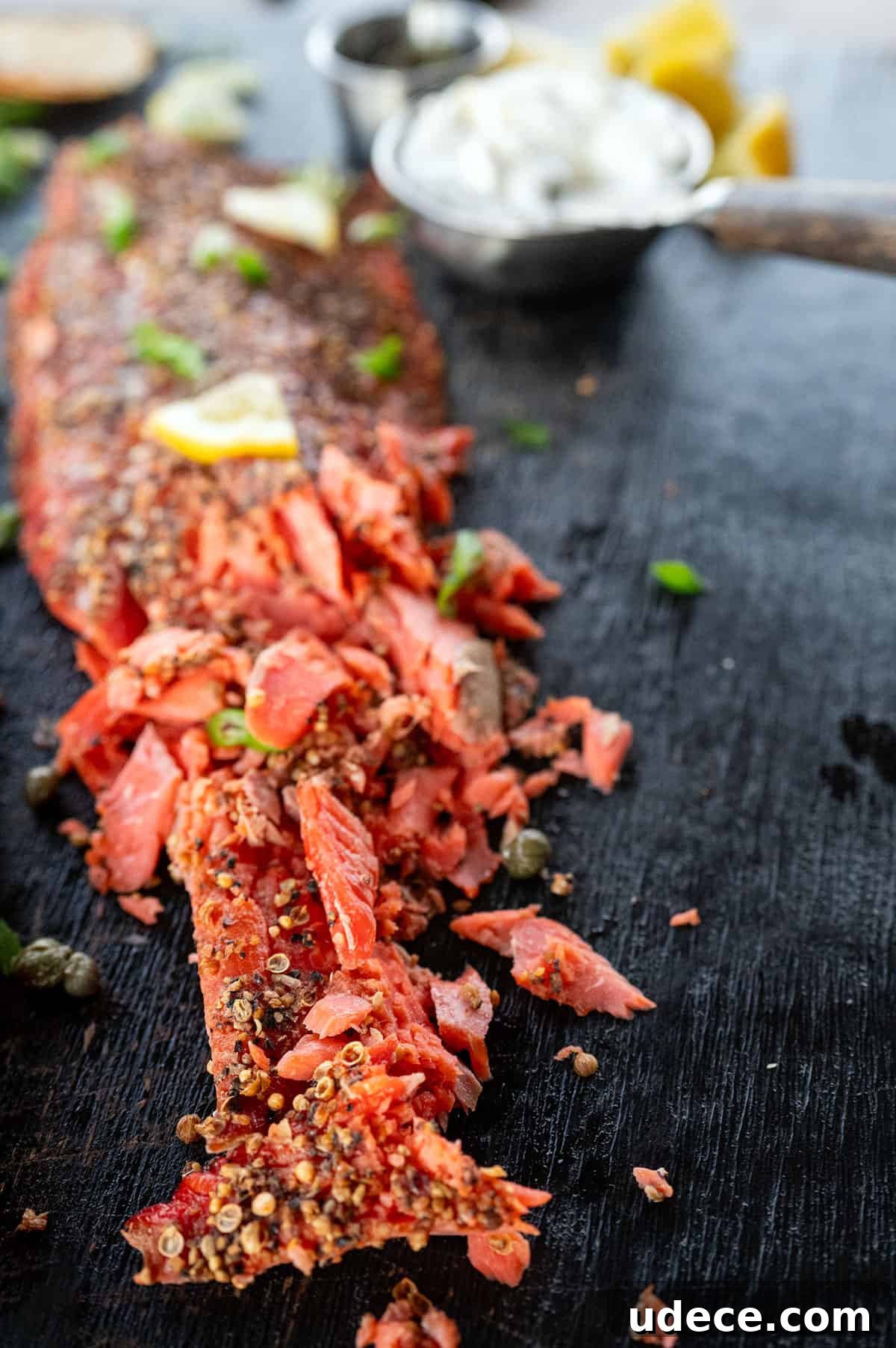 Smoked Salmon Pastrami Recipe: How to Make and Serve It 7 shredded smoked pastrami.
