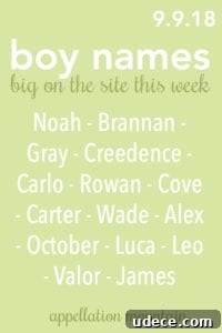 Boy Names 9.9.18