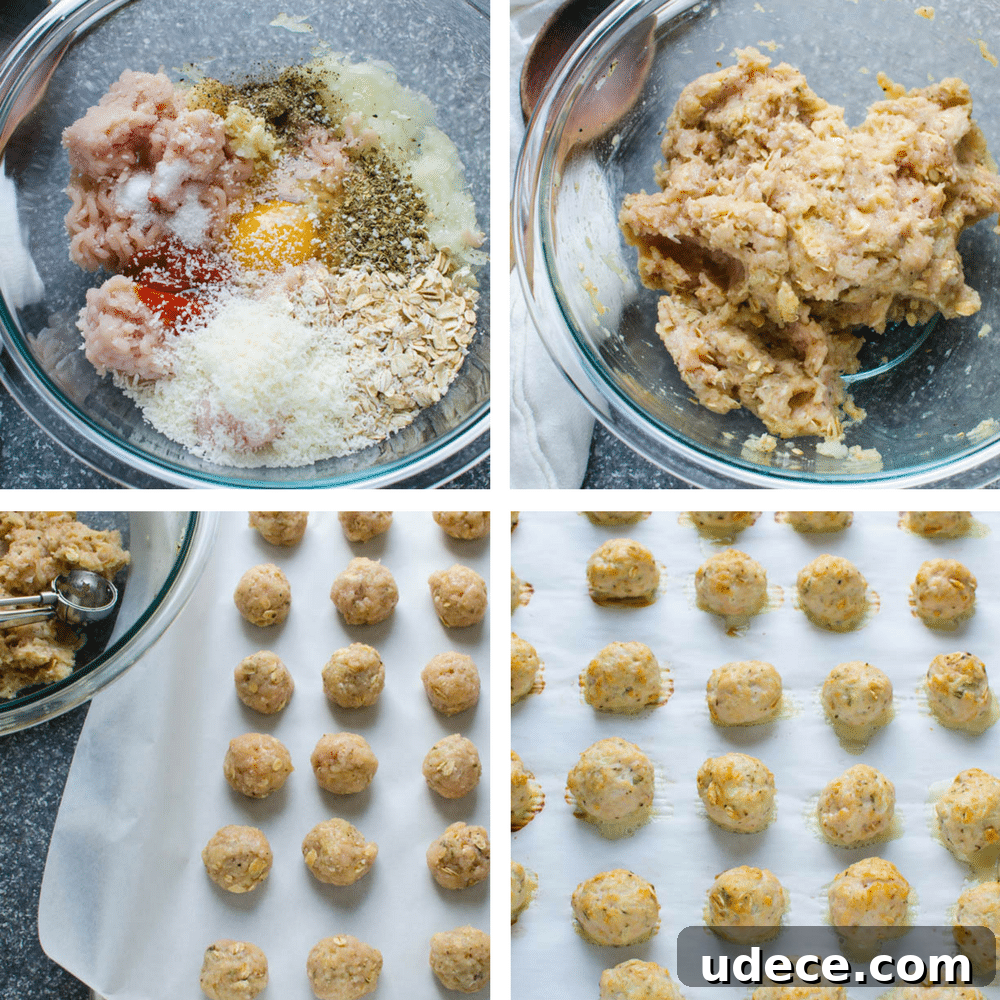 prepping meatballs