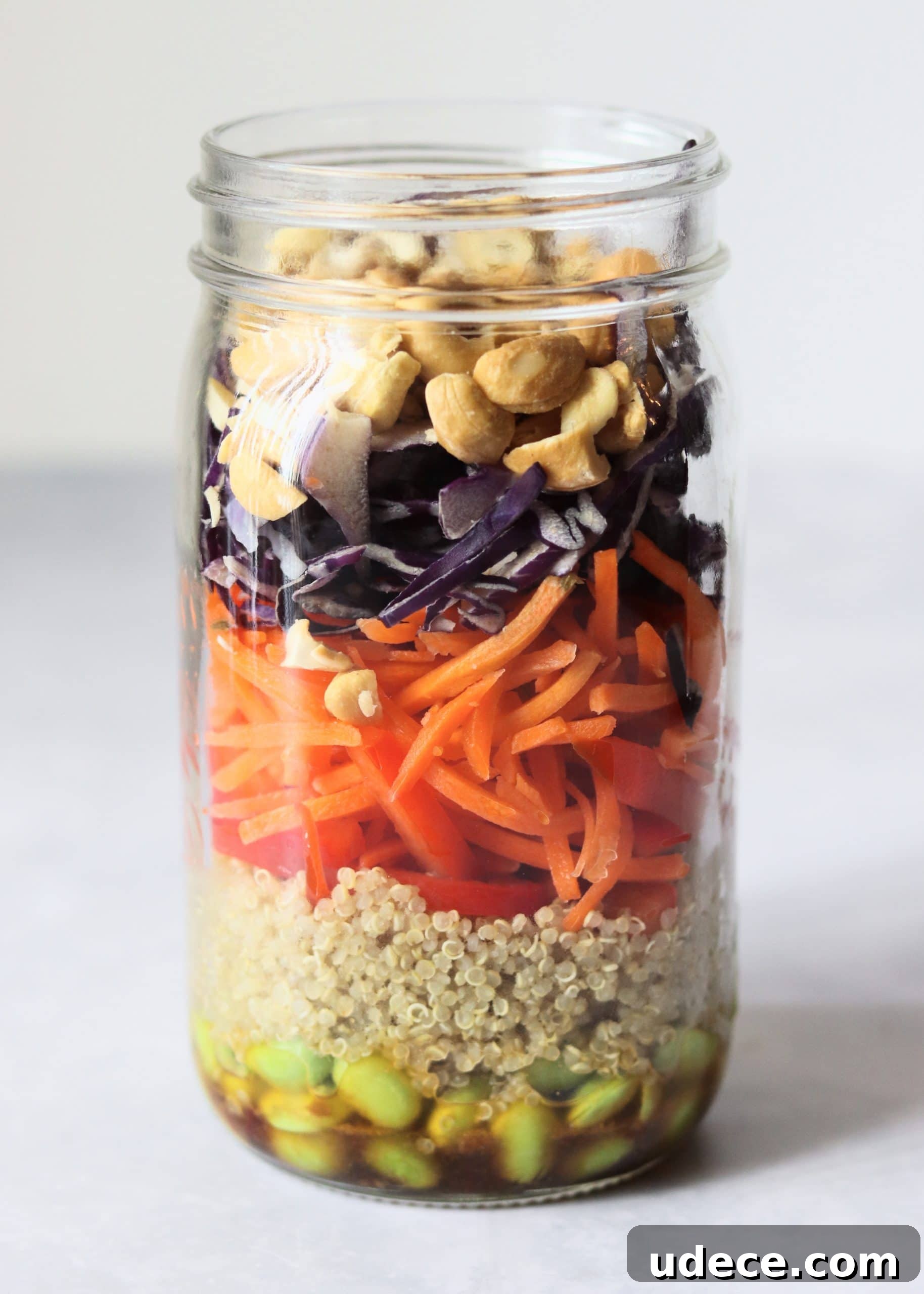 Thai Quinoa Mason Jar Salad Recipes for Meal Prep 4 Quinoa mason jar salad without lid