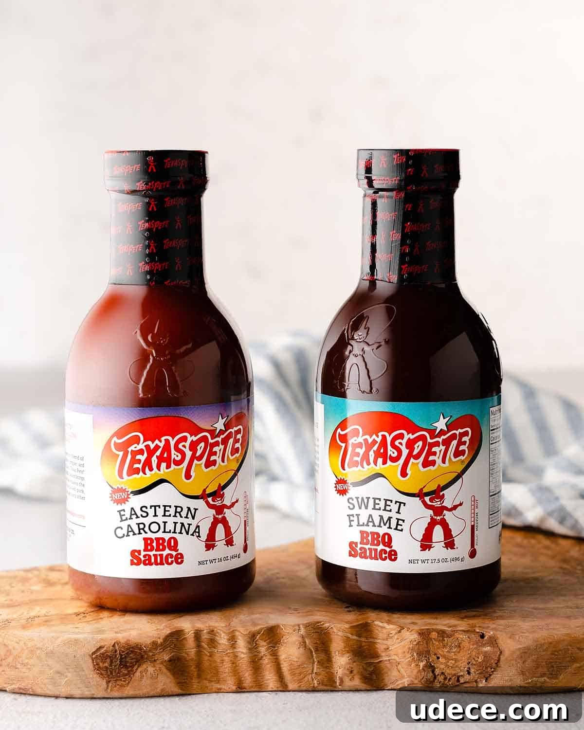 Spicy Queso Chicken Nachos Recipe for Game Night 9 two bottles of Texas Pete BBQ sauce