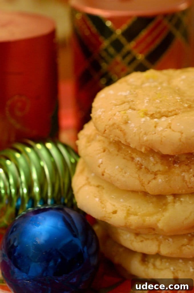 Zesty Lemon Ice Cookie Recipe for Bright, Chewy Treats 7 A close up of food on a table, with Cookies