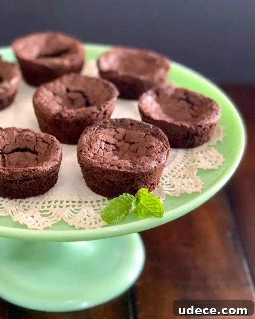 Mini Homemade Brownie Bites Recipe for Decadent Snackable Treats 5 A plate of brownie bites.